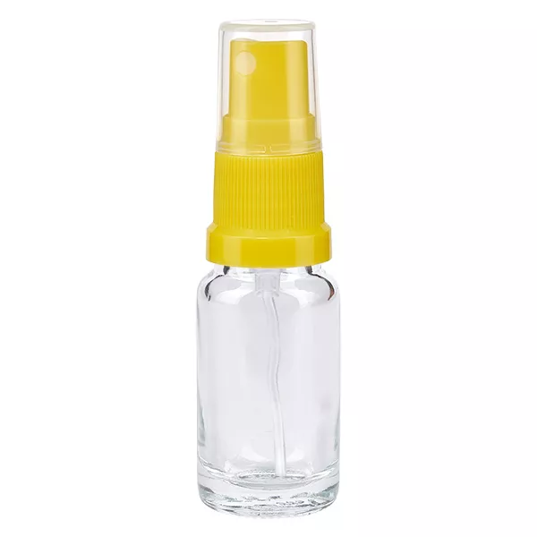 10ml Sprayflasche gelb/transparent Standardverschluss ClearLine UT18/10