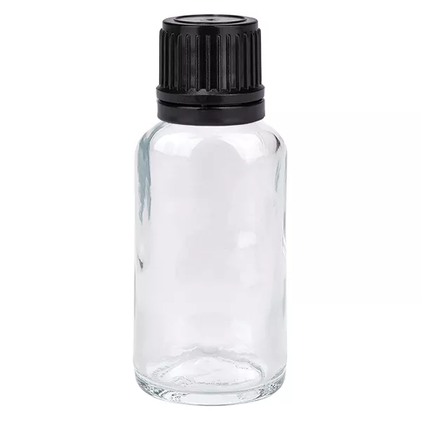 30ml Flasche 11mm Schraubverschluss schwarz Originalitätsverschluss ClearLine UT18/30
