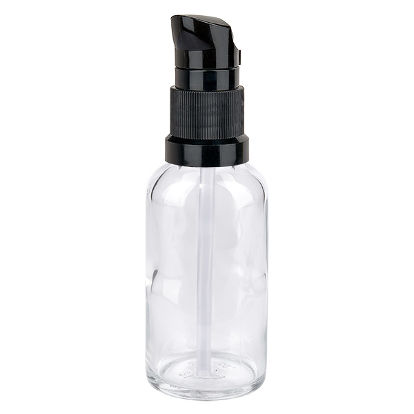 30ml Pumpflasche schwarz Standardverschluss ClearLine UT18/30 30ml Pumpflasche schwarz Standardverschluss ClearLine UT18/30
