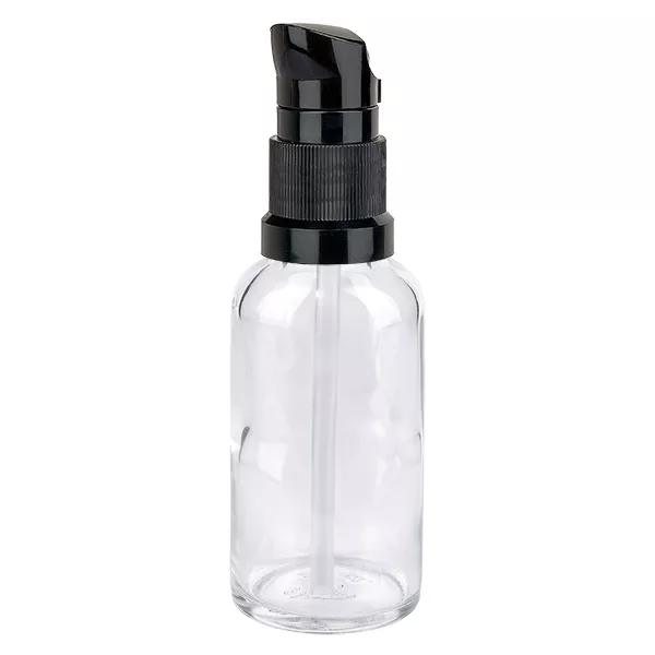 30ml Pumpflasche schwarz Standardverschluss ClearLine UT18/30