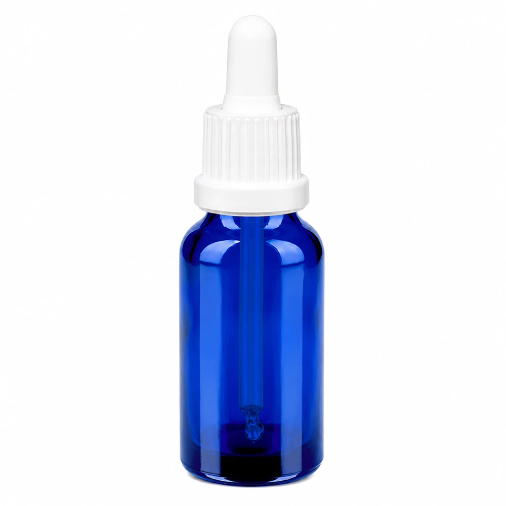 20ml Dosierungsflasche blau mit weißem Tropfer für Laborbedarf und Pharmazie