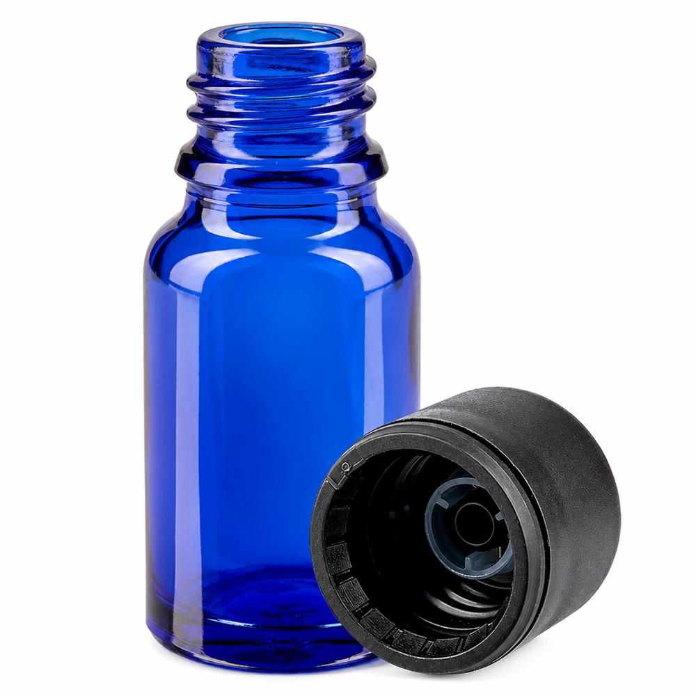 10ml Flasche 6mm Schraubverschluss schwarz Standard BlueLine UT18/10