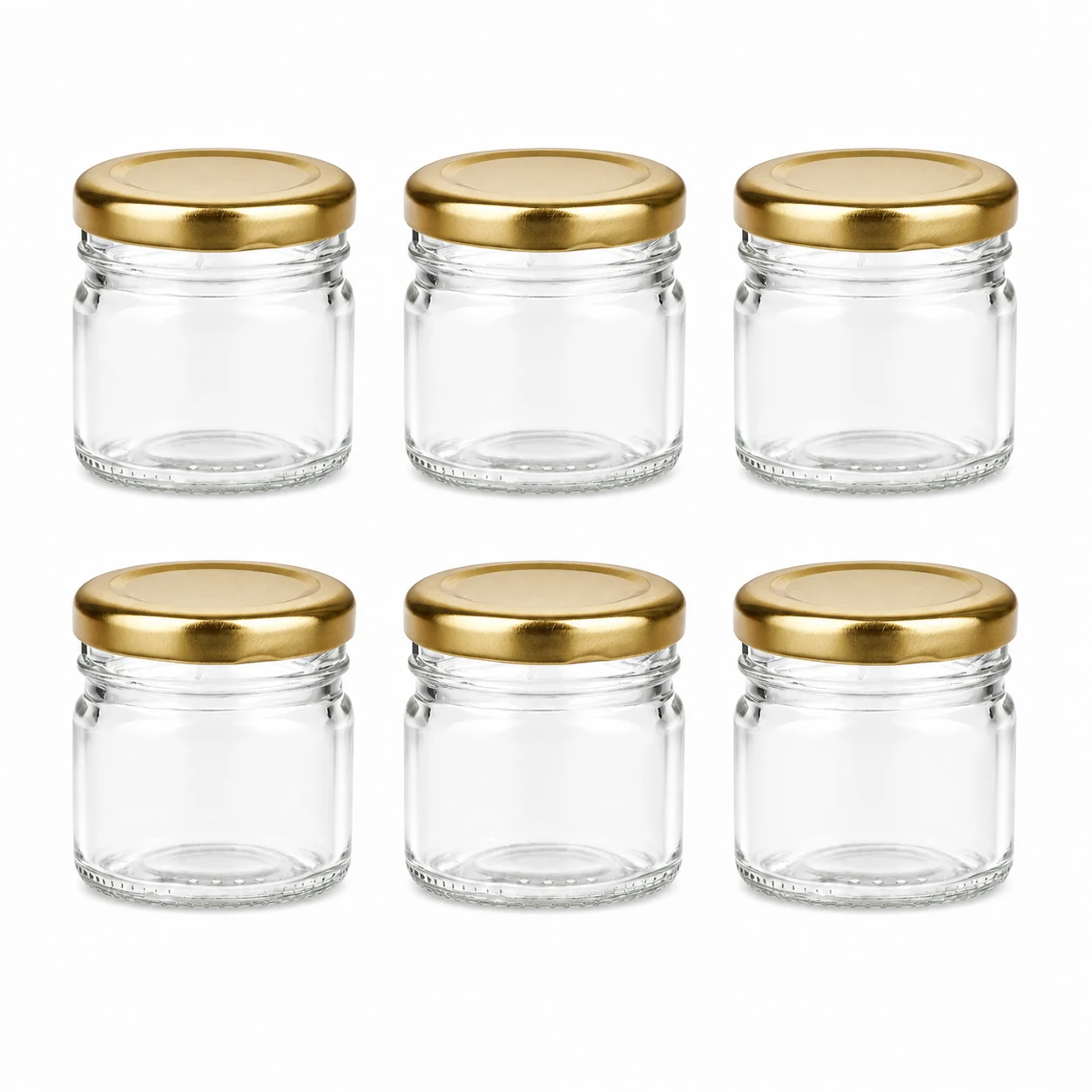 33 ml Rundglas 6er-Set mit Deckel (Deckelfarbe: gold) – UNiTWIST 33 ml Rundglas 6er-Set mit Deckel (Deckelfarbe: gold) – UNiTWIST