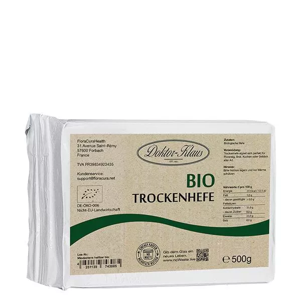 Trockenhefe Bio 500g Doktor-Klaus GrossPack(s) Trockenhefe Bio 500g Doktor-Klaus GrossPack(s)