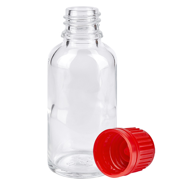 30ml Flasche 11mm Schraubverschluss rot Originalitätsverschluss ClearLine UT18/30 30ml Flasche 11mm Schraubverschluss rot Originalitätsverschluss ClearLine UT18/30
