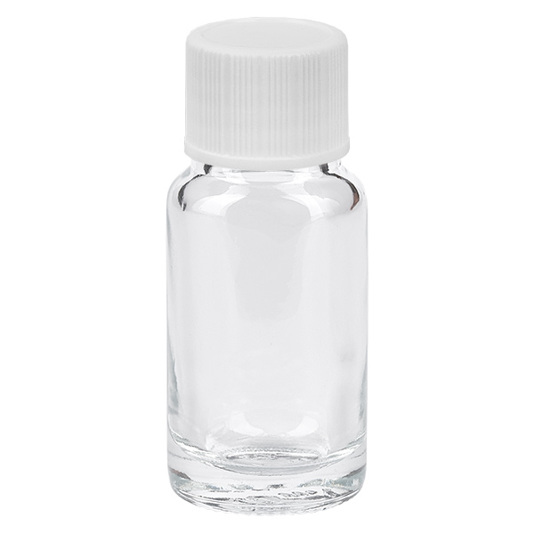 10ml Flasche 11mm Schraubverschluss weiß Standard ClearLine UT18/10 10ml Flasche 11mm Schraubverschluss weiß Standard ClearLine UT18/10