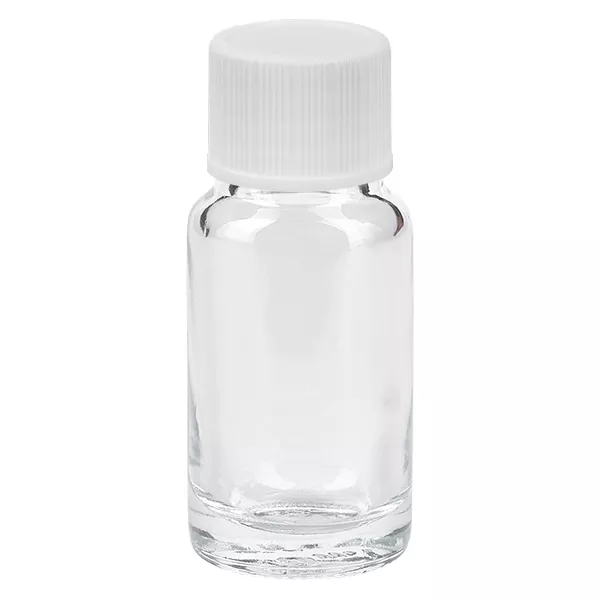 10ml Flasche 11mm Schraubverschluss weiß Standard ClearLine UT18/10
