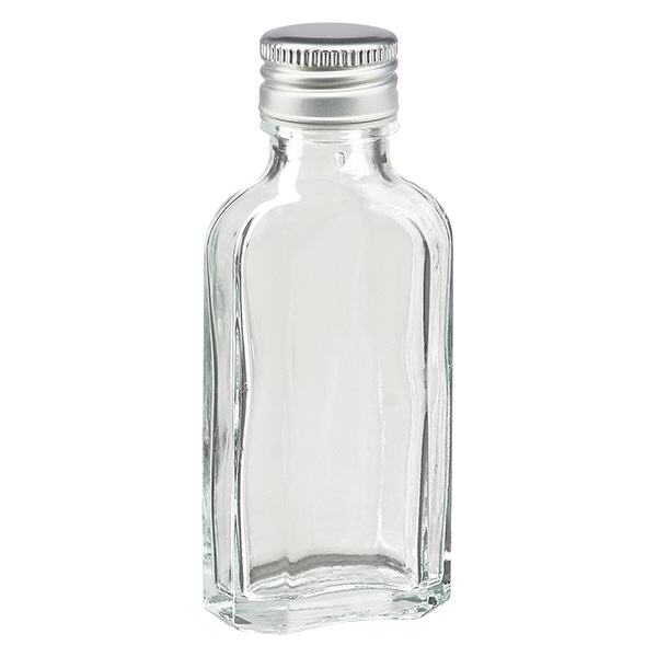 50 ml Meplat klar mit Alu Verschluss silber PP22 50 ml Meplat klar mit Alu Verschluss silber PP22