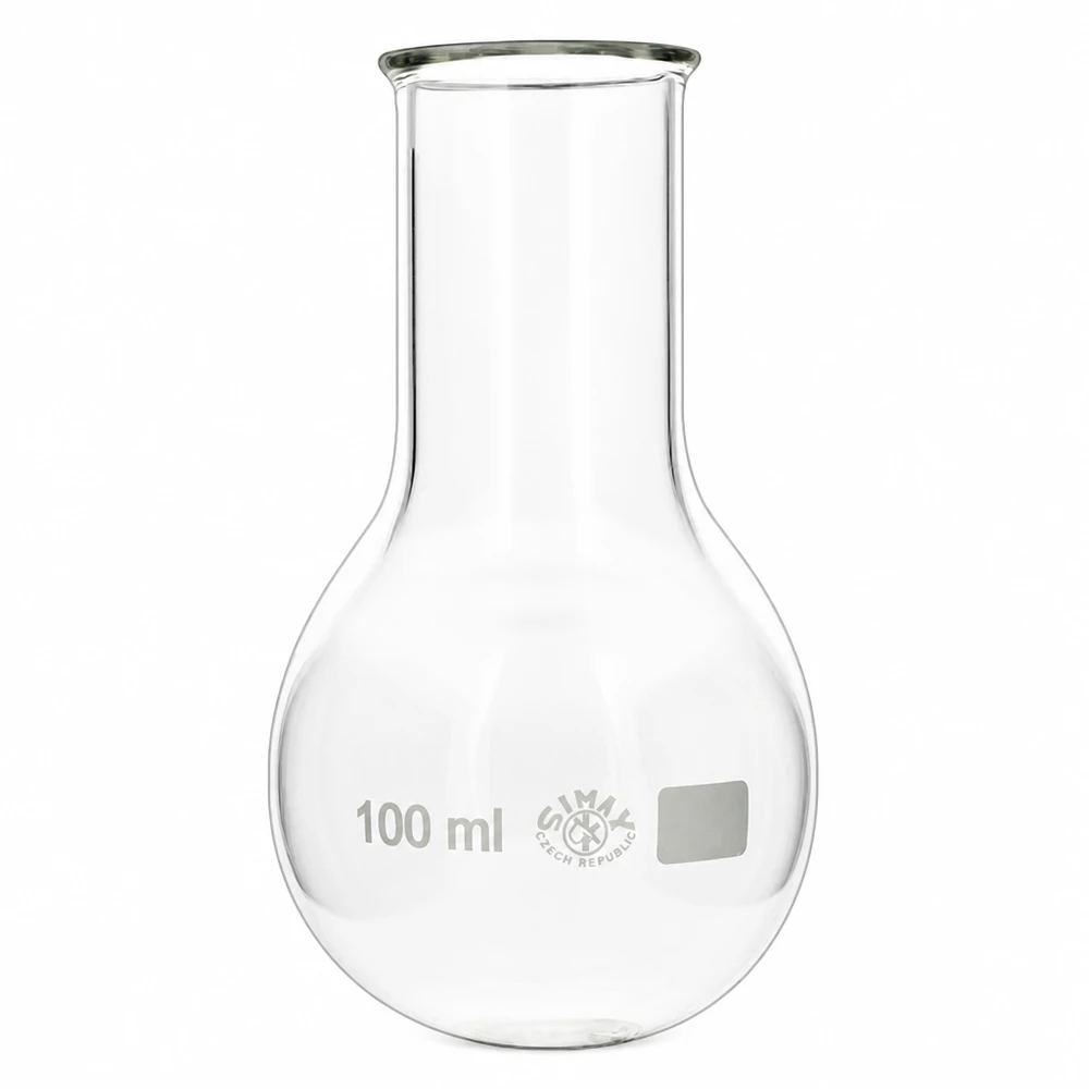 Rundkolben 100ml Weithals Klarer 100ml Rundkolben mit breiter Öffnung für optimale Handhabung im Labor