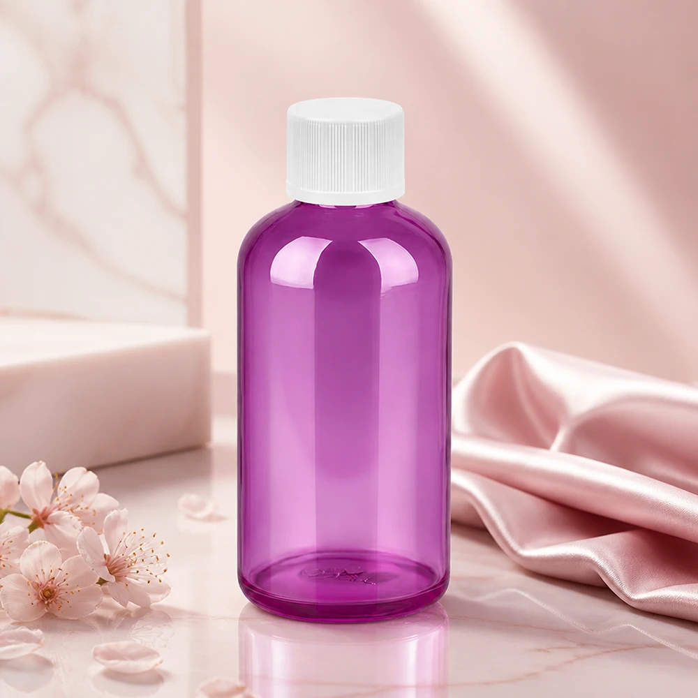Versatile 100ml container in attractive purple shade featuring durable plastic construction and tight seal