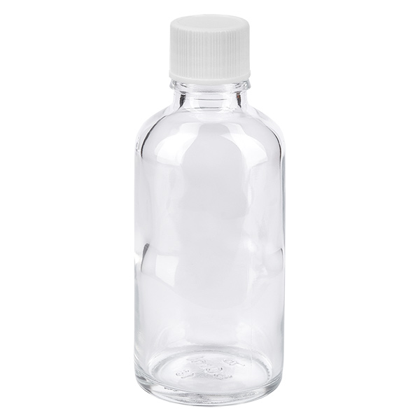 50ml Flasche 11mm Schraubverschluss weiß Standard ClearLine UT18/50 50ml Flasche 11mm Schraubverschluss weiß Standard ClearLine UT18/50