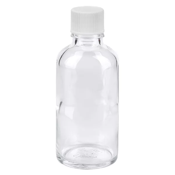 50ml Flasche 11mm Schraubverschluss weiß Standard ClearLine UT18/50