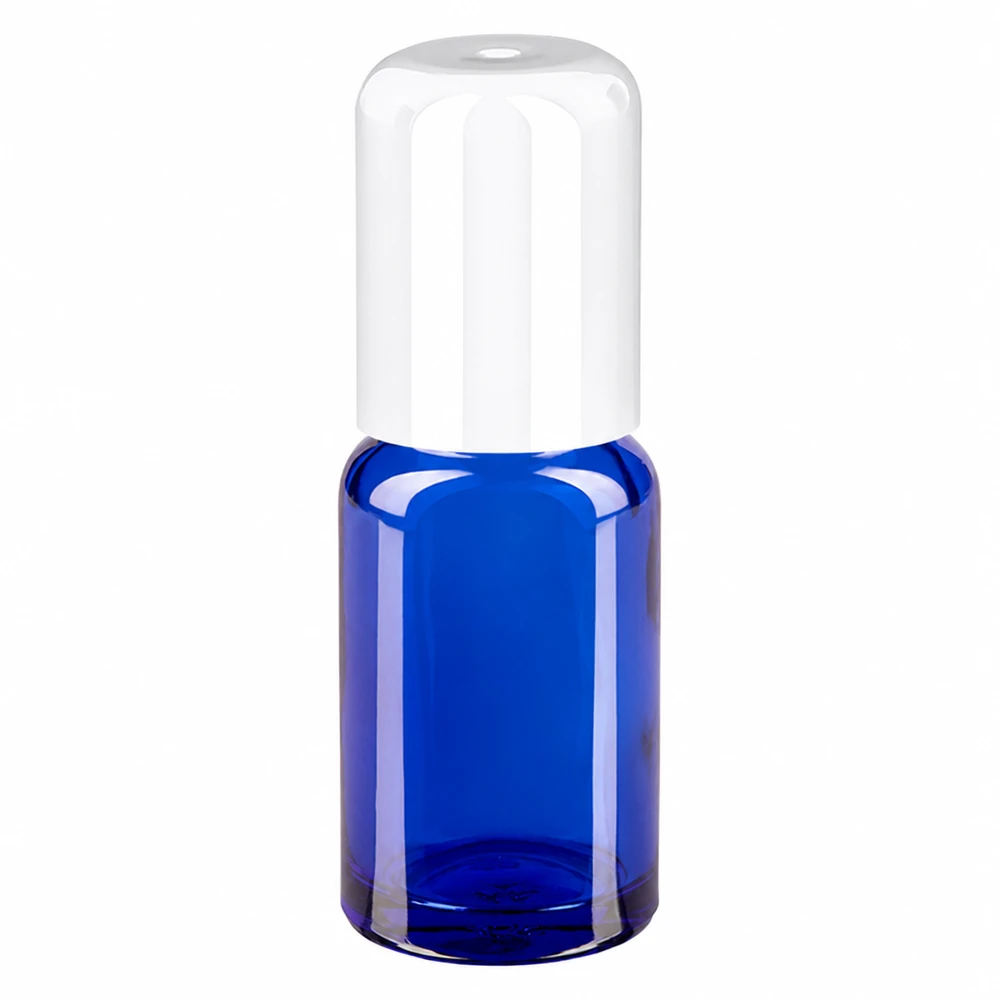 10ml Roll-On Flasche weiß Standardverschluss BlueLine UT18/10 Kleine 10ml Roll-On Flasche weiss STD BlueLine UT18/10 ideal für Parfum und Öle