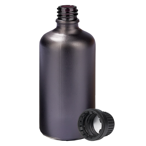 100ml Flasche 11mm Schraubverschluss schwarz Originalitätsverschluss BlackLine UT18/100 100ml Flasche 11mm Schraubverschluss schwarz Originalitätsverschluss BlackLine UT18/100