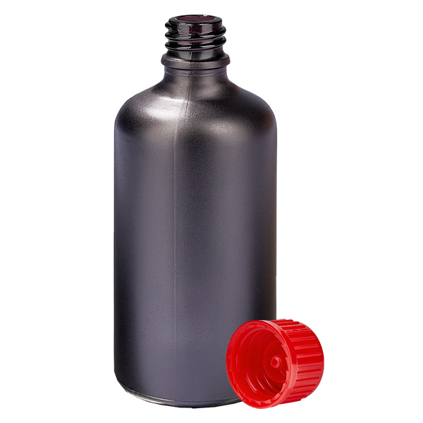 100ml Flasche 11mm Schraubverschluss rot Standard BlackLine UT18/100 100ml Flasche 11mm Schraubverschluss rot Standard BlackLine UT18/100