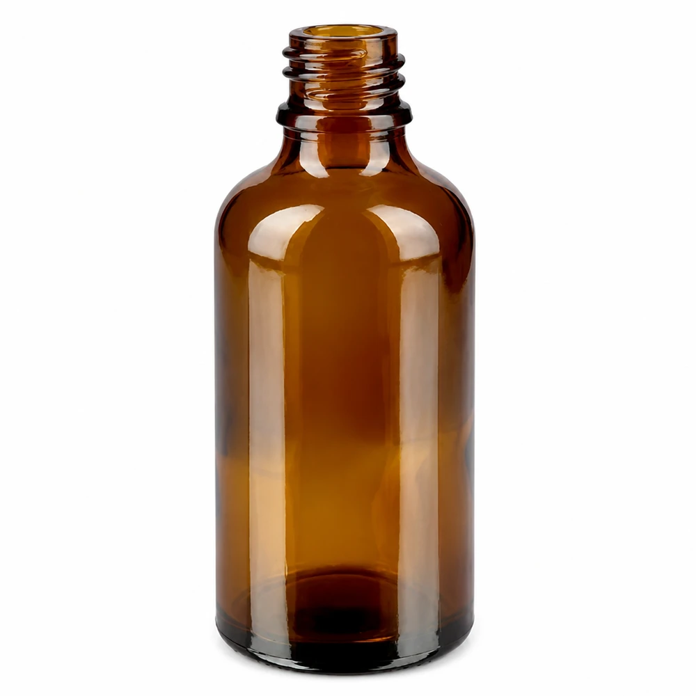 Robuste 50ml Pipettenflasche aus dickem braunem Glas für Labor und Apotheke