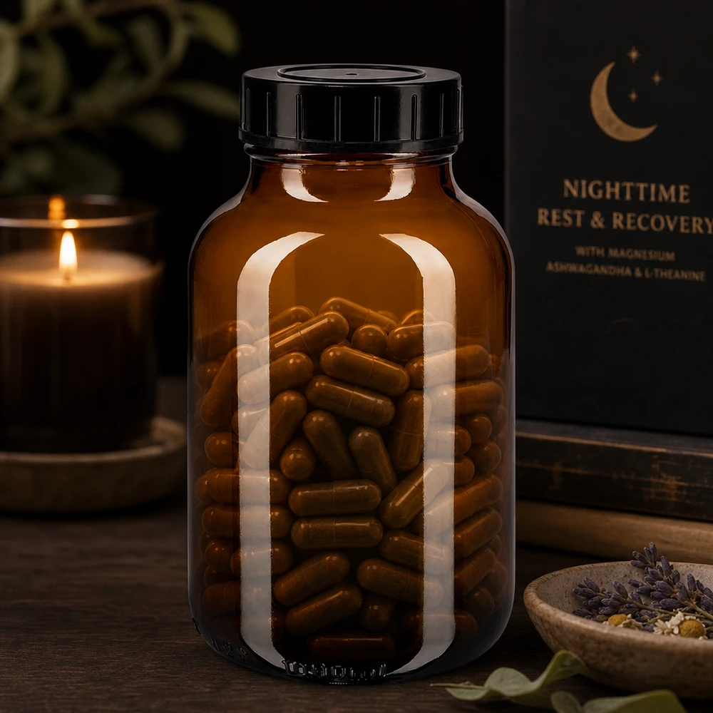 Laborqualität Weithalsglasflasche 1000ml braun mit kindersicherem Schraubdeckel schwarz