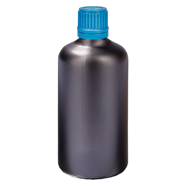 100ml Flasche 11mm Schraubverschluss blau Originalitätsverschluss BlackLine UT18/100