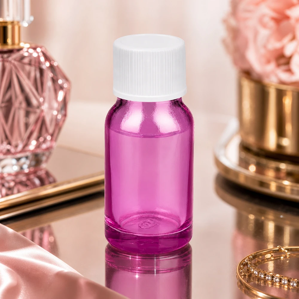 Premium 10ml Flasche violett mit weißem Standardverschluss ideal für professionelle Kosmetiker