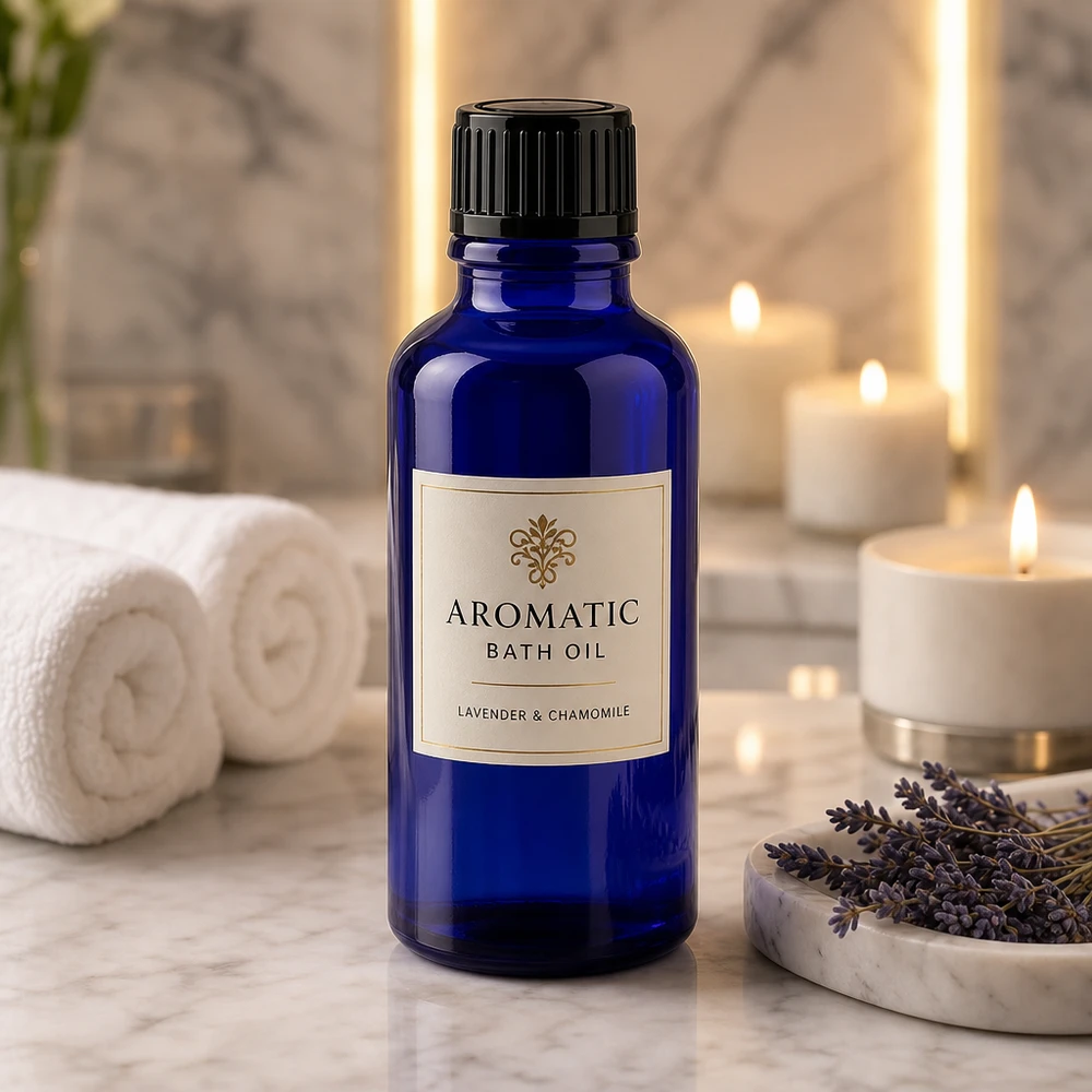 Apothekenflasche blau 30ml Tropfverschluss 1mm schwarz Standard Schlanke kobaltblaue 30ml Glasflasche mit präzisem 1mm Tropfeinsatz für Kosmetik und Naturheilkunde