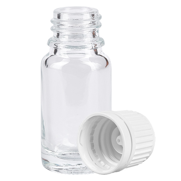 10ml Flasche 11mm Schraubverschluss weiß Originalitätsverschluss ClearLine UT18/10 10ml Flasche 11mm Schraubverschluss weiß Originalitätsverschluss ClearLine UT18/10