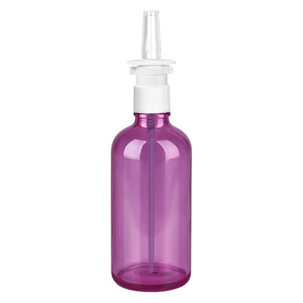 100ml Nasensprayflasche weiß/transparent Standard PurpleLine UT18/100