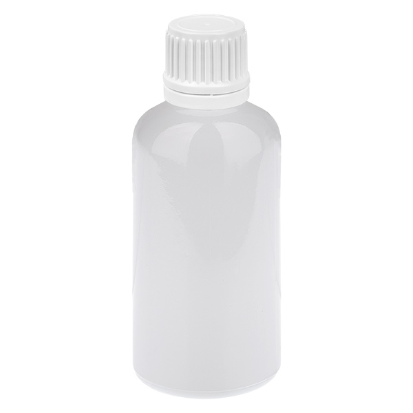 50ml Flasche 11mm Schraubverschluss weiß Originalitätsverschluss WhiteLine UT18/50