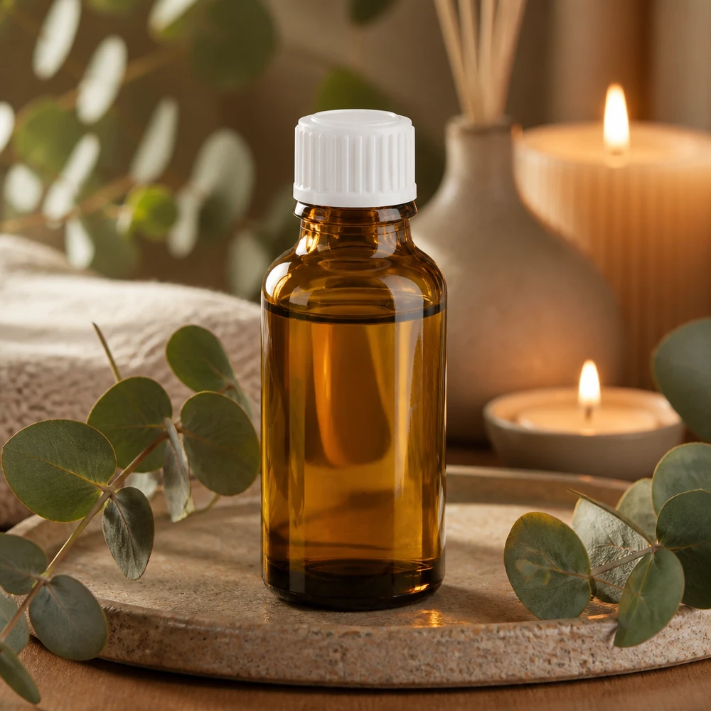 Apothekerglas 20ml Tropfflasche bernsteinfarben mit weißem Verschluss STD