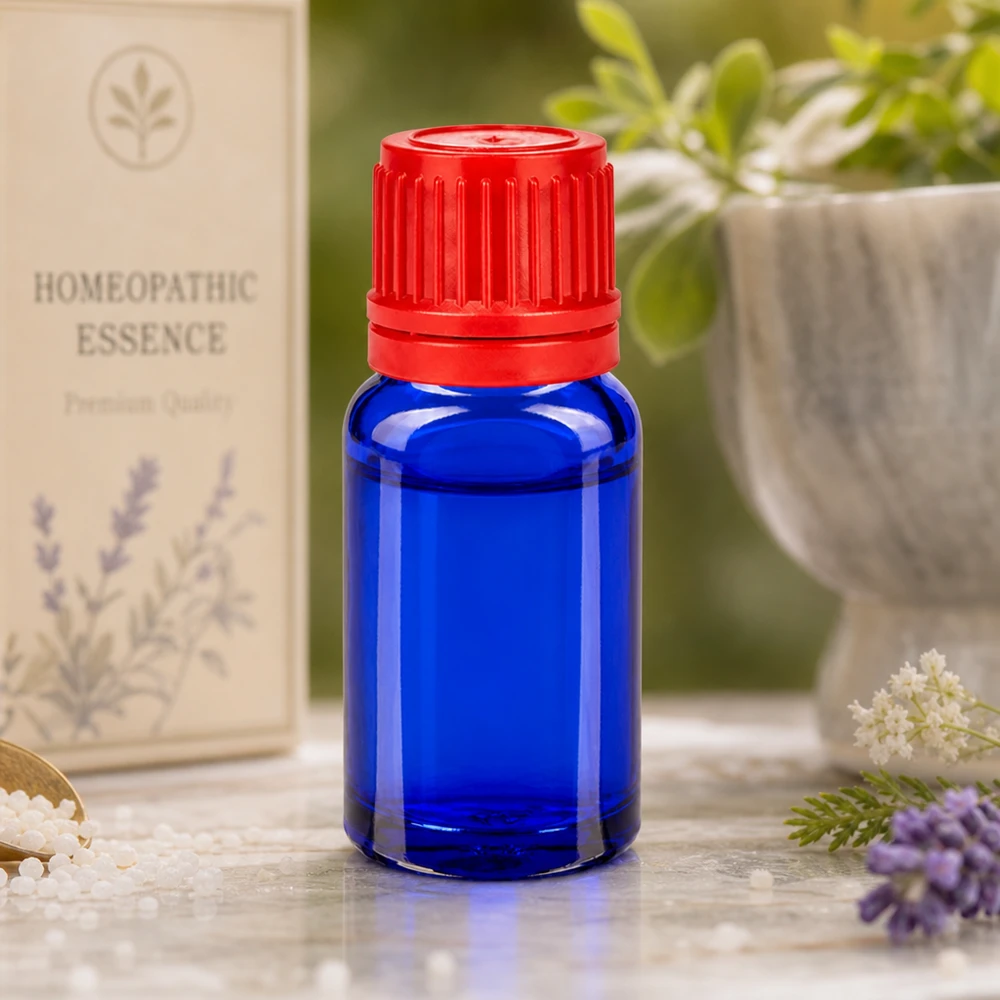 10ml Flasche 11mm Schraubverschluss rot Originalitätsverschluss BlueLine UT18/10 Handliche 10ml Glasflasche blau mit rotem Schraubdeckel für unterwegs und Reisen