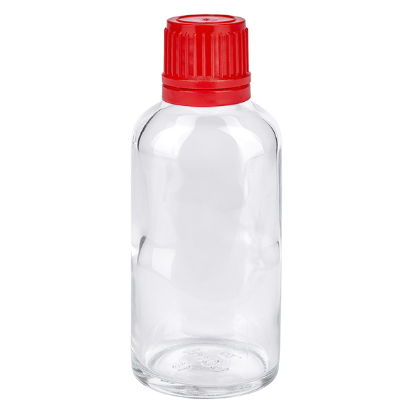 50ml Flasche 11mm Schraubverschluss rot Originalitätsverschluss ClearLine UT18/50 50ml Flasche 11mm Schraubverschluss rot Originalitätsverschluss ClearLine UT18/50