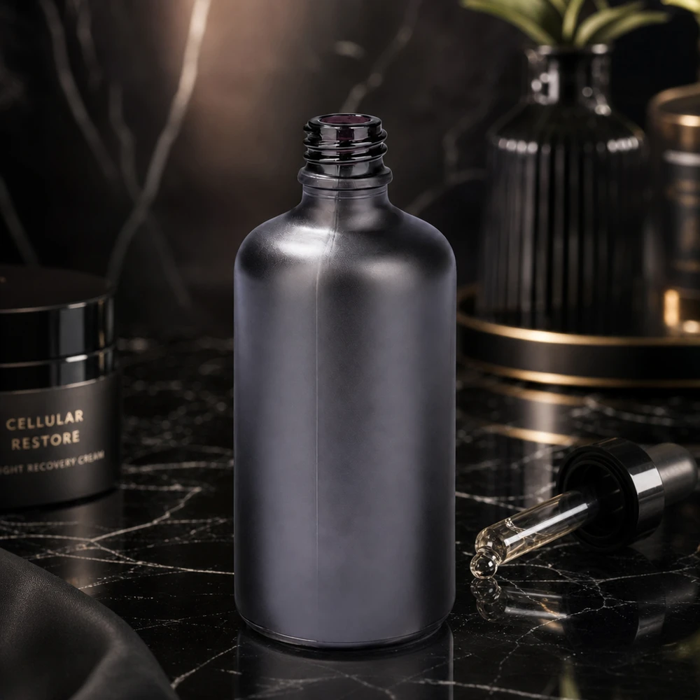 100ml Apothekerflasche BlackLine UT18/100 UNiTWIST Zylindrische 100ml Apothekerflasche BlackLine UT18/100 UNiTWIST in schlanker Form