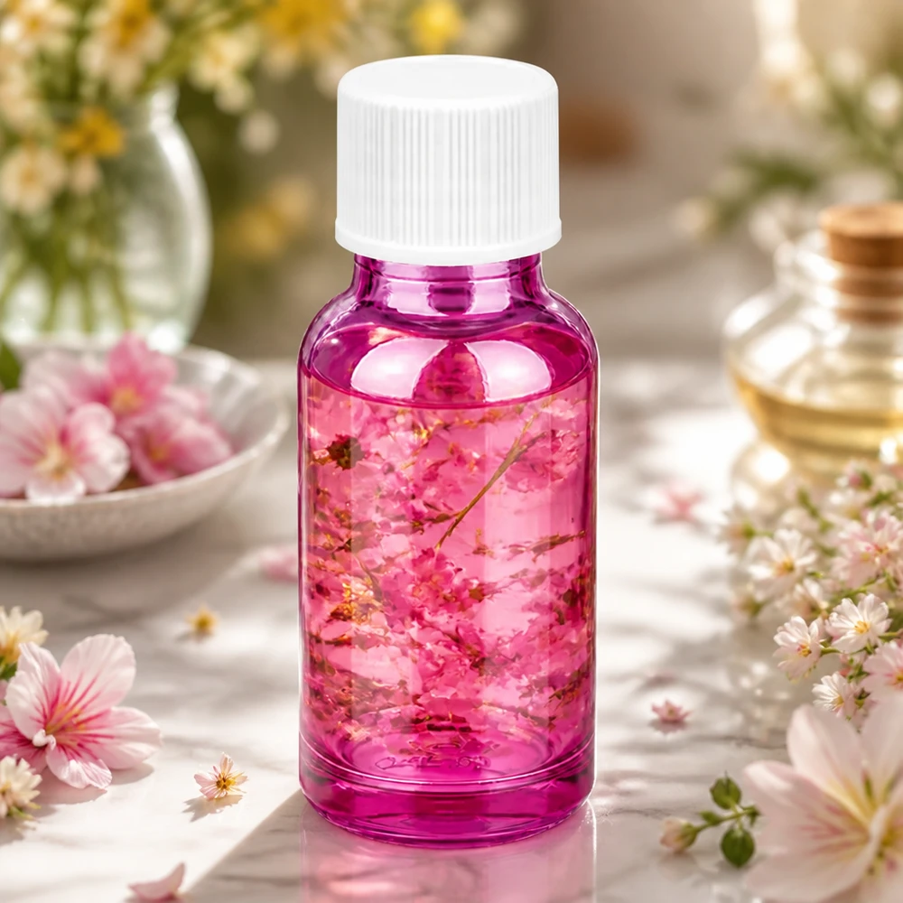 Professionelle PurpleLine 20ml Flasche mit UV-Schutz durch getöntes Glas und weissen Verschluss