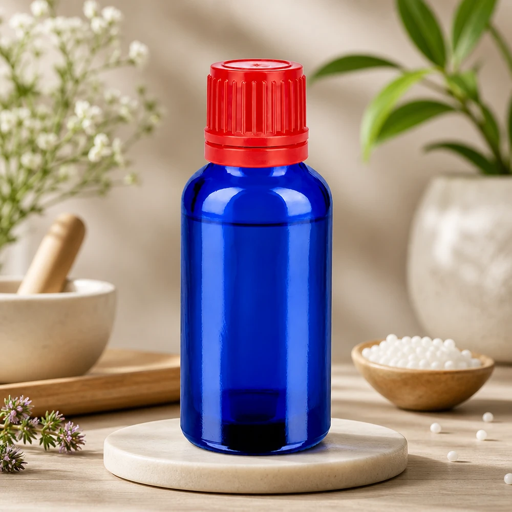 Robuste 30ml Mehrzweckflasche aus dickem Glas mit zuverlässigem Schraubverschluss