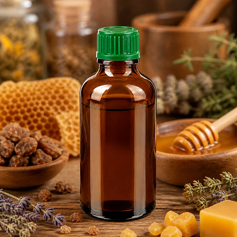 50ml Flasche 11mm Schraubverschluss grün Standard BrownLine UT18/50 Premium 50ml Glasflasche UV-Schutz braun mit grünem Verschluss für Kräuteressenzen