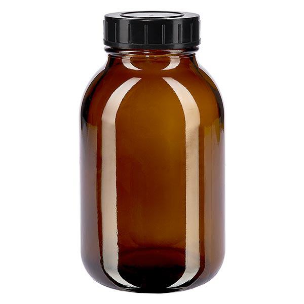500ml Weithalsflasche Braunglas mit Schraubdeckel 500ml Weithalsflasche Braunglas mit Schraubdeckel