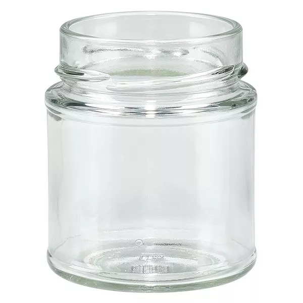 Glastiegel 154ml klar, o. Deckel, Gewinde TO58deep Glastiegel 154ml klar, o. Deckel, Gewinde TO58deep
