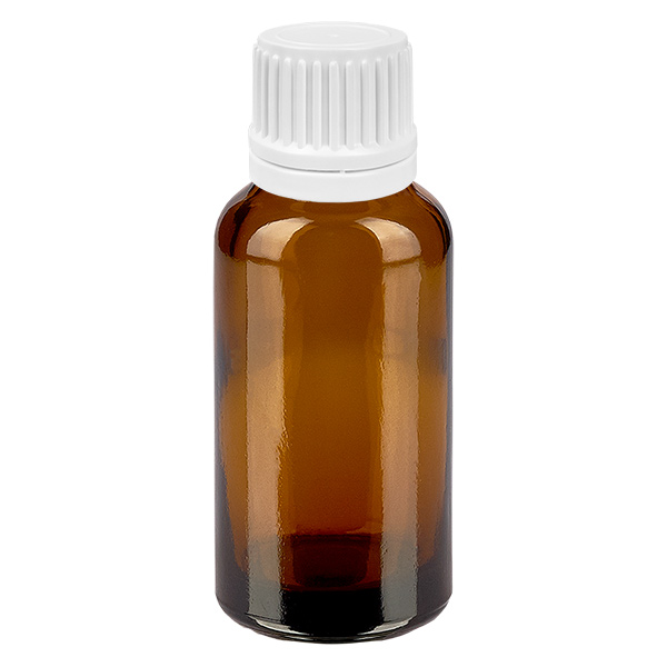 30ml Tropfflasche 0.7mm weiß Originalitätsverschluss BrownLine UT18/30