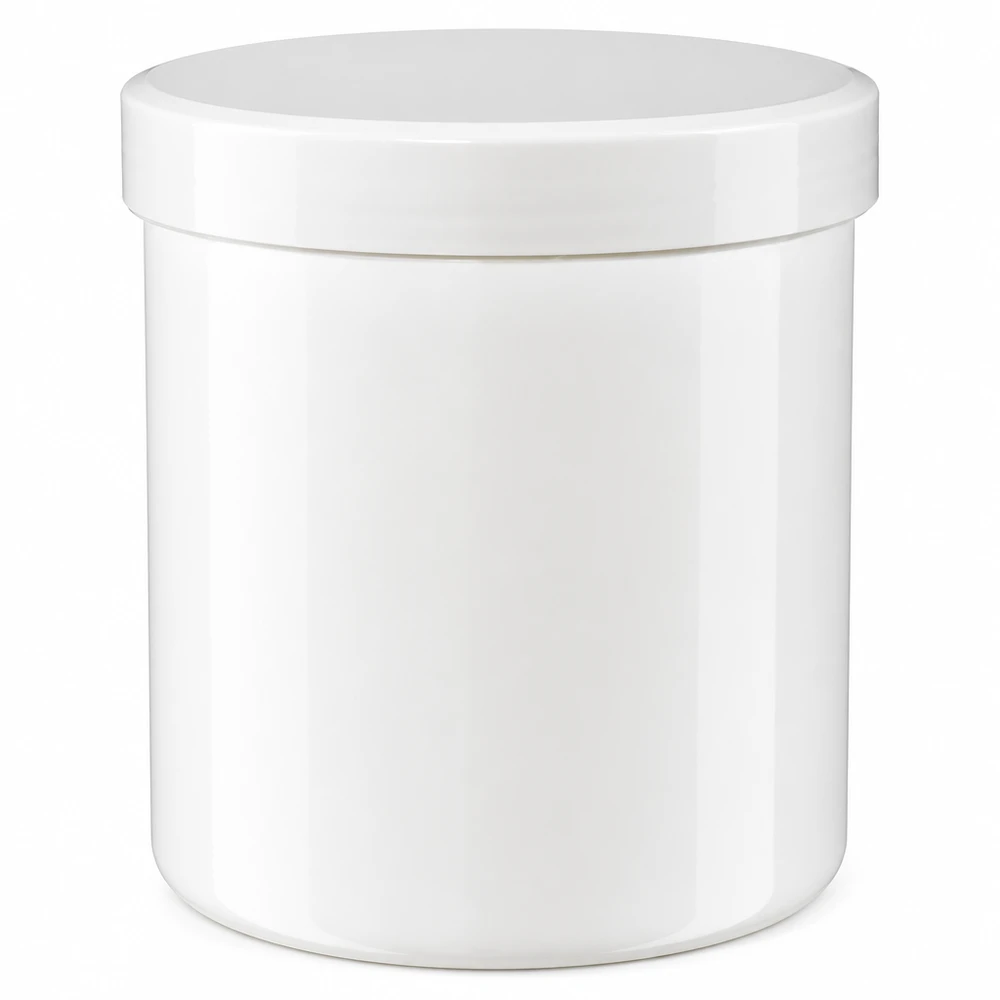 Weiße PP-Salbenkruke 10g zylindrische Form mit dichtem Schraubverschluss