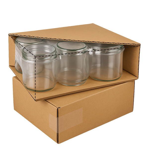 80ml Rundglas ohne Deckel (TO58deep) UNiTWIST 196ml Hexagläser in Kartonverpackung zeigen praktische Lieferung der sechseckigen Marmeladengläser mit BasicSeal Deckel