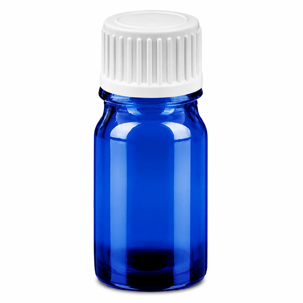 5ml Tropfflasche 0.9mm weiß Standardverschluss BlueLine UT18/5 Professionelle Tropfflasche 5ml blau für pharmazeutische und kosmetische Produkte
