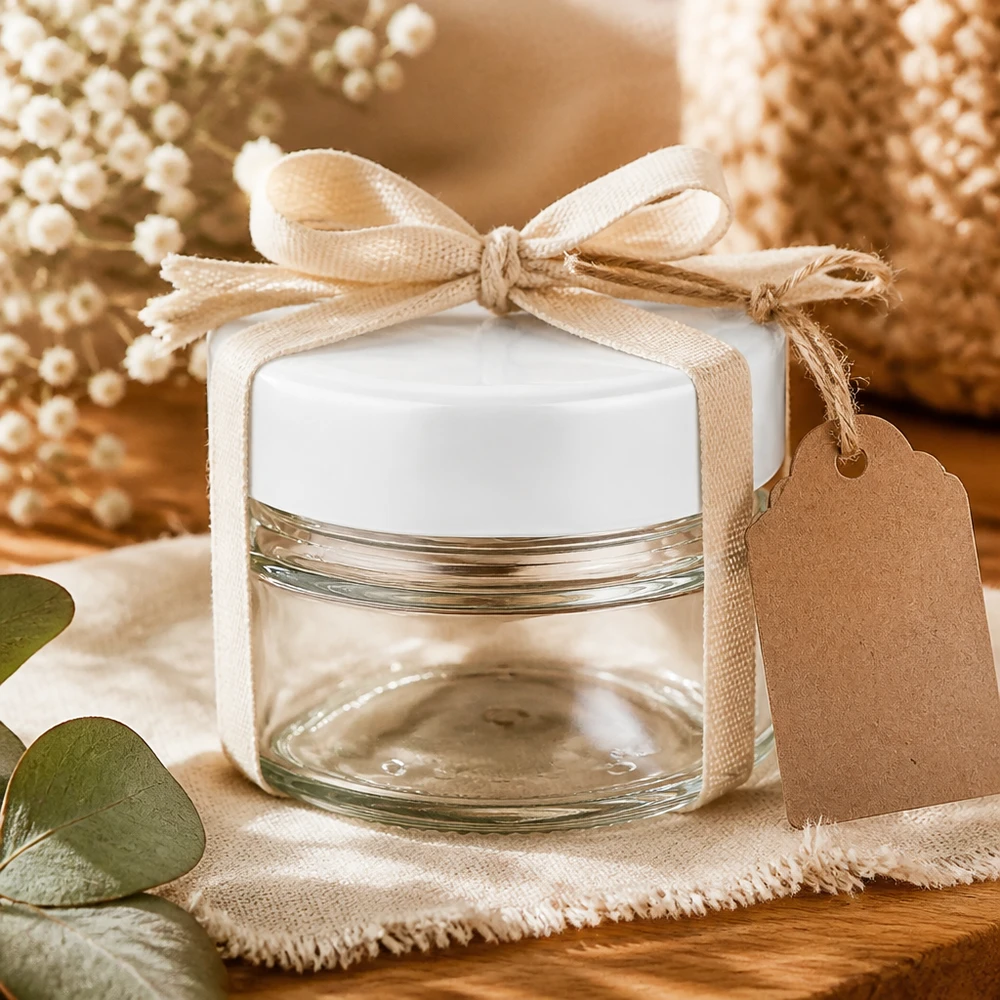 80ml Rundglas 24er-Set mit Deckel (Deckelfarbe: weiss) UNiTWIST Leeres 80ml Glastiegel 24er-Set mit weißem Deckel perfekt für DIY Geschenke und Gastgeschenke