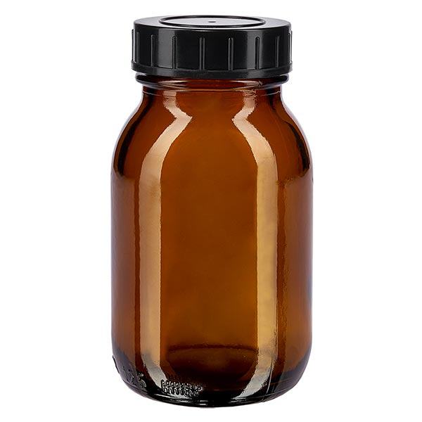 125ml Weithalsflasche Braunglas mit Schraubdeckel 125ml Weithalsflasche Braunglas mit Schraubdeckel