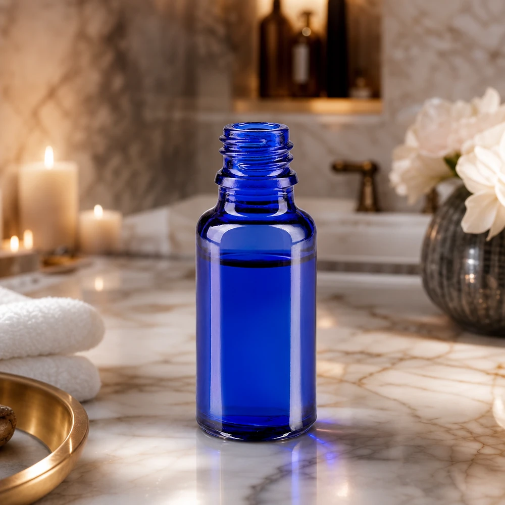 Tropfflasche 20ml DIN 18 BLAUGLAS Vielseitige 20ml Glasflasche in Apothekenqualität perfekt für DIY-Mischungen und Naturkosmetik