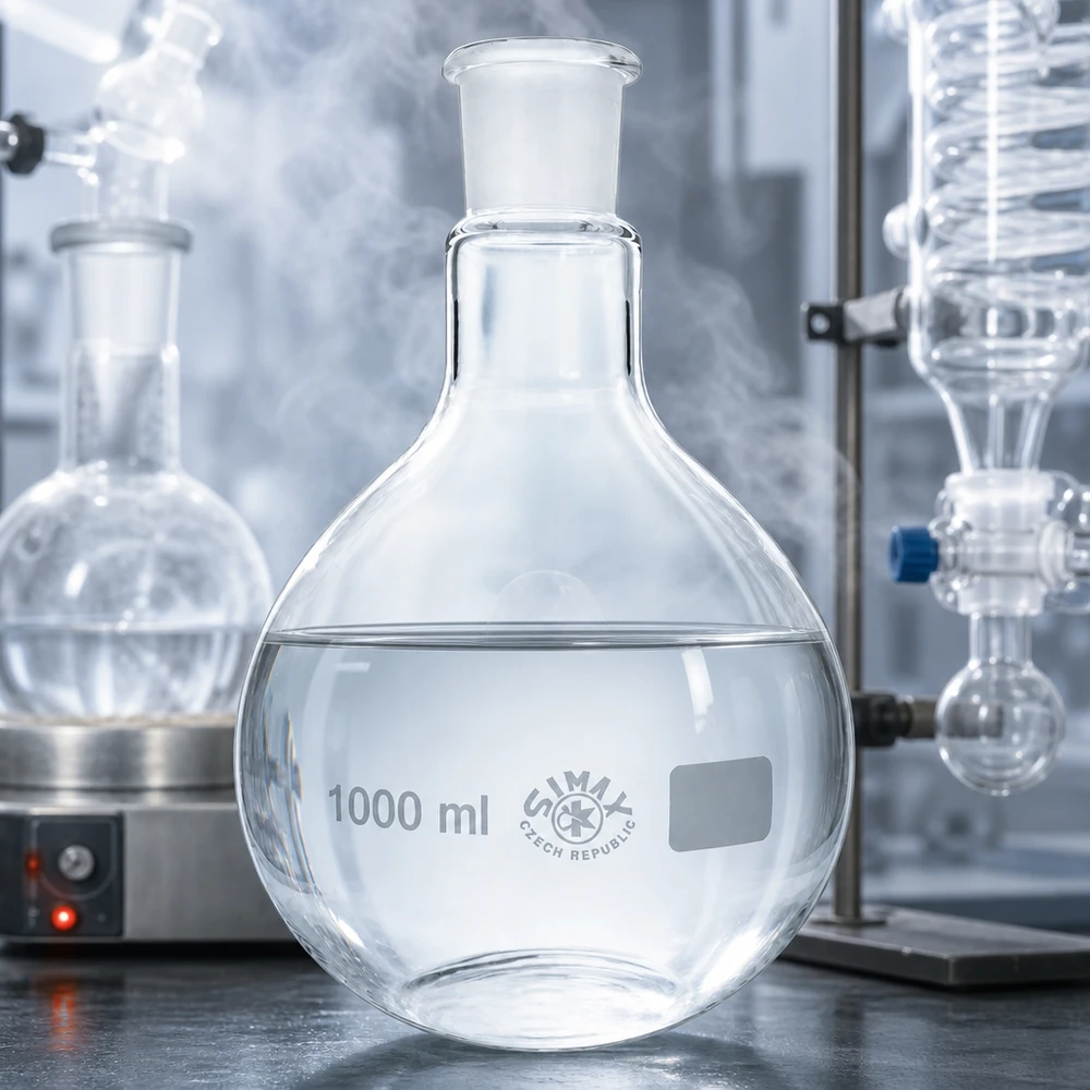 Chemiekolben 1000ml hitzebeständig mit ergonomischer Form und standardisiertem Schliff 29/32