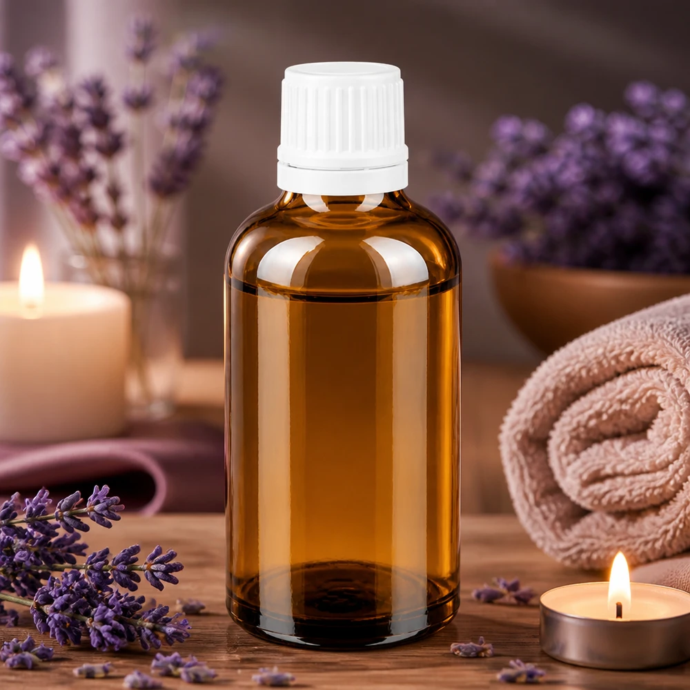 Apothekenflasche braun 50ml Schraubverschluss weiß Originalitätsverschluss Kleine braune Glasflasche 50ml mit Originalitätsverschluss für Naturkosmetik