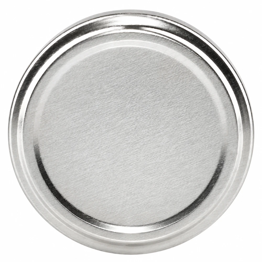 Silber glänzender 82mm TO82 Twist-Off Deckel UNiTWIST BasicSeal Produktfoto