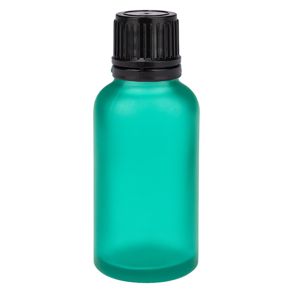 30ml Globuliflasche 8mm Giessring schwarz Originalitätsverschluss GreenL. UT18/30