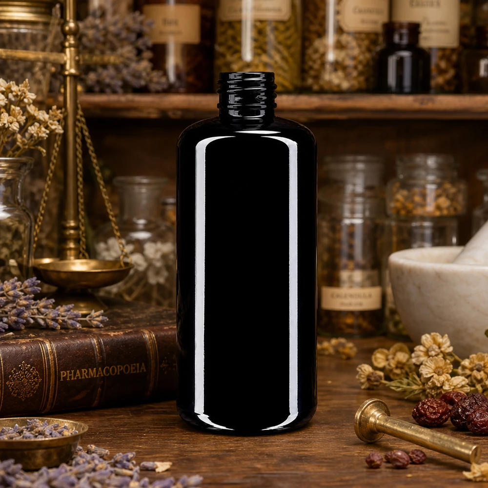 Moderne 200ml Draco Violettglasflasche mit ergonomischem Design für einfache Handhabung im Alltag