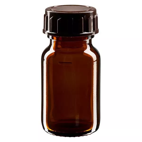 30ml Medizinflasche braun, mit Verschluss braun ApoGlas
