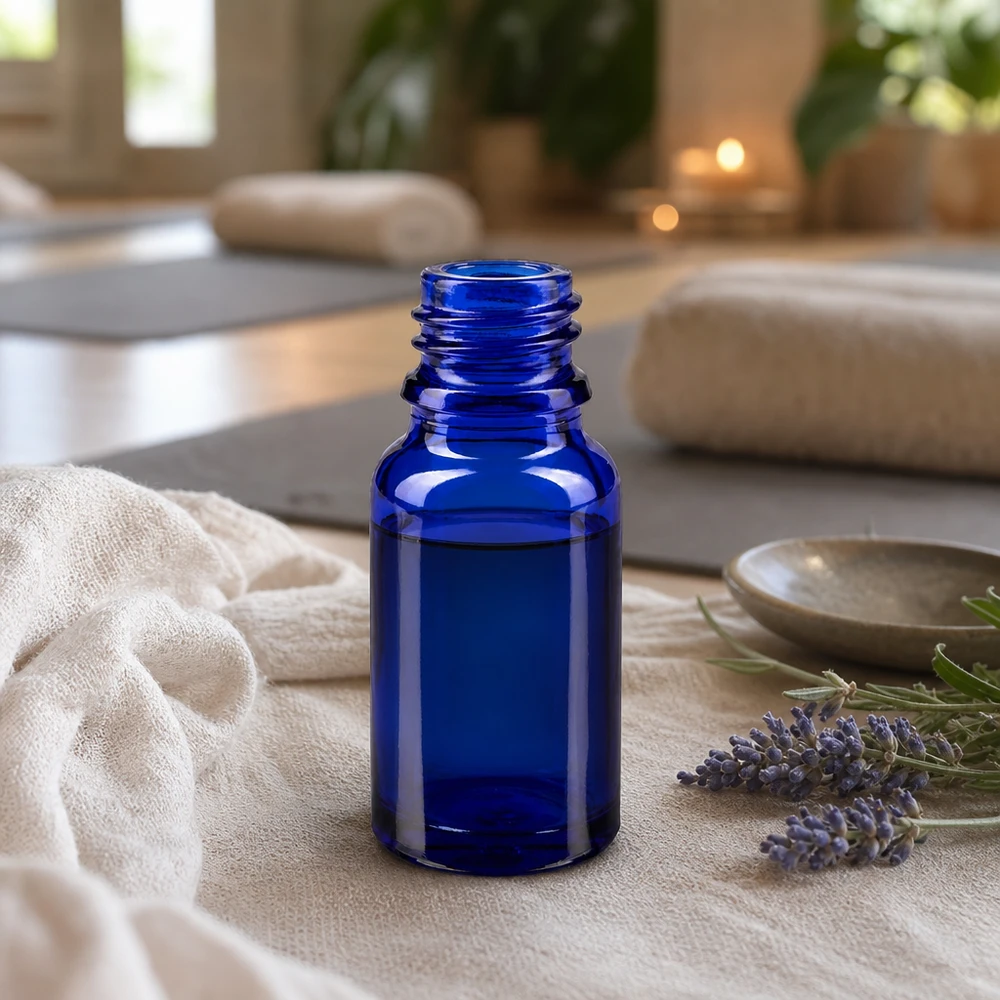 Tropfflasche 10ml DIN 18 BLAUGLAS Vielseitige blaue Glasflasche 10ml ApoGlas für Wellness Produkte und natürliche Heilmittel